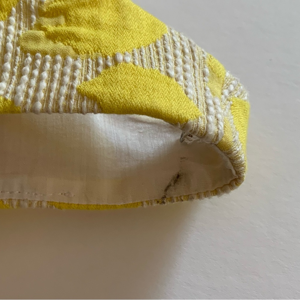 Lafayette 148 Sleeveless Dress in Yellow and White Size 12 Stunning Pattern - Picture 6 of 9